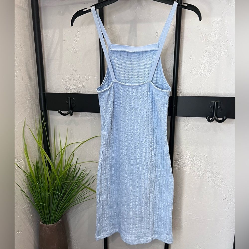 Zara blue knitted halter bodycon dress knit Size Small - Picture 6 of 14